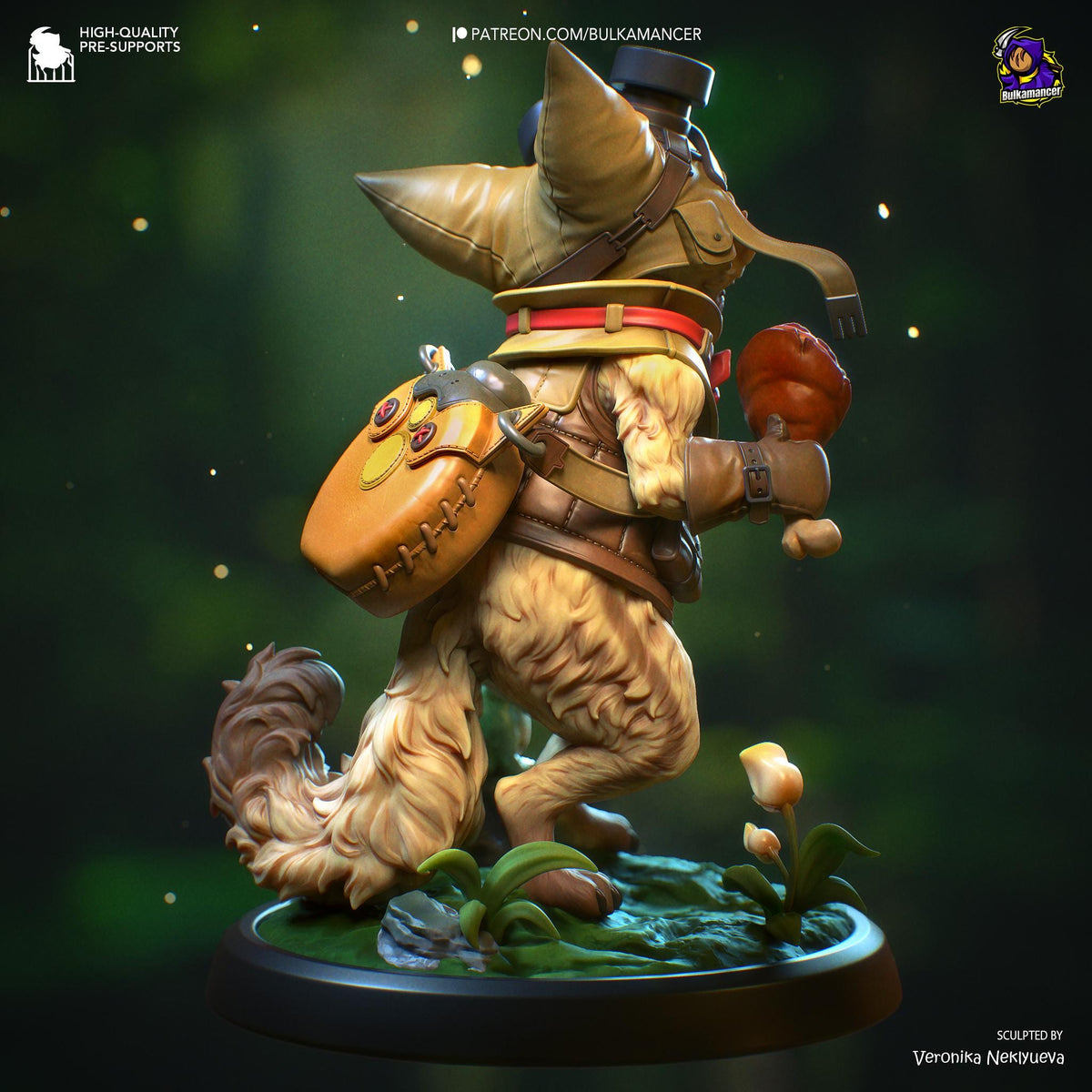 Palico and Toad Figure - Monster Hunter Wilds - 3D printed miniature detail view