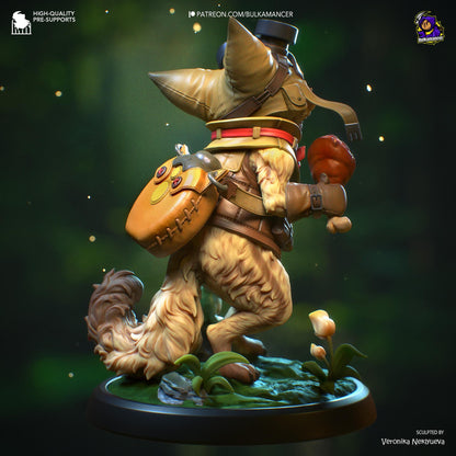 Palico and Toad Figure - Monster Hunter Wilds - 3D printed miniature detail view