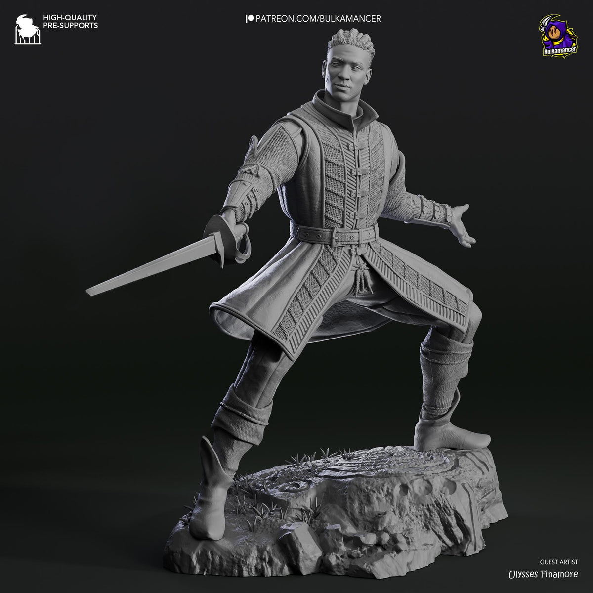 Wyll Figure - Baldur's Gate 3 - resin miniature view 5