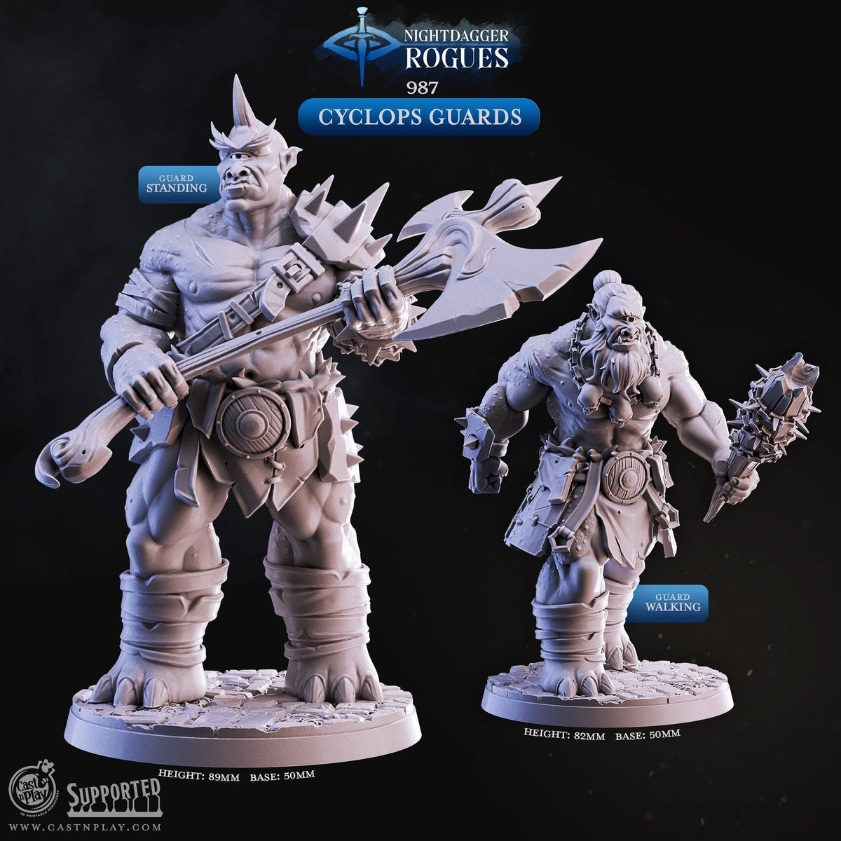 Cyclops Miniature - resin tabletop miniature alternate angle