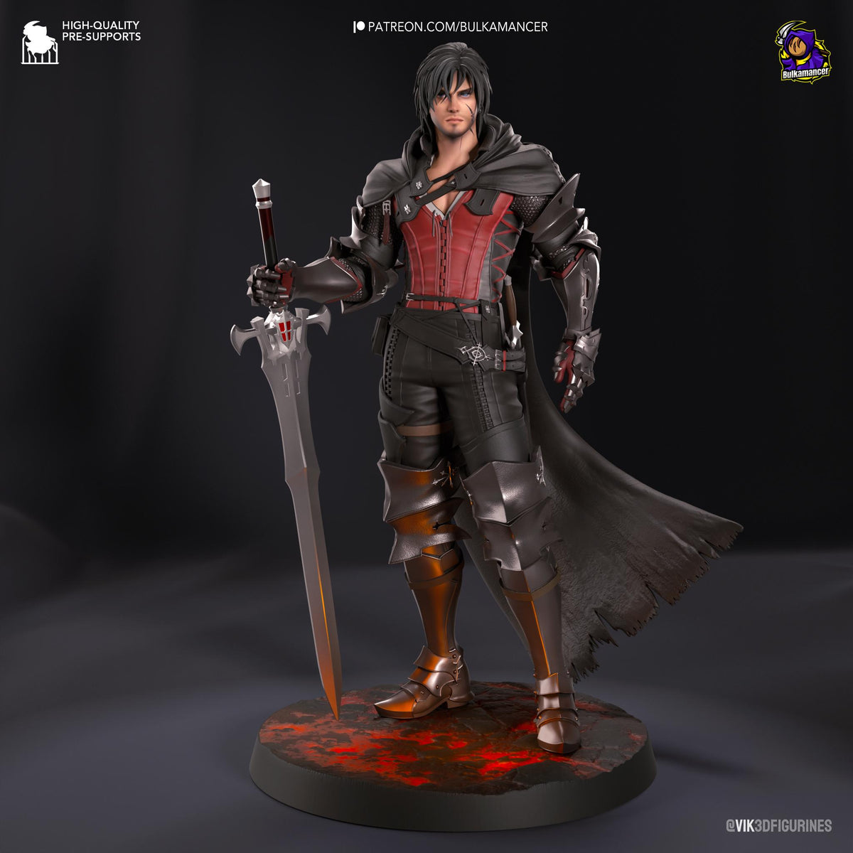 Clive Rosfield Figure - Final Fantasy XVI - resin tabletop miniature front view