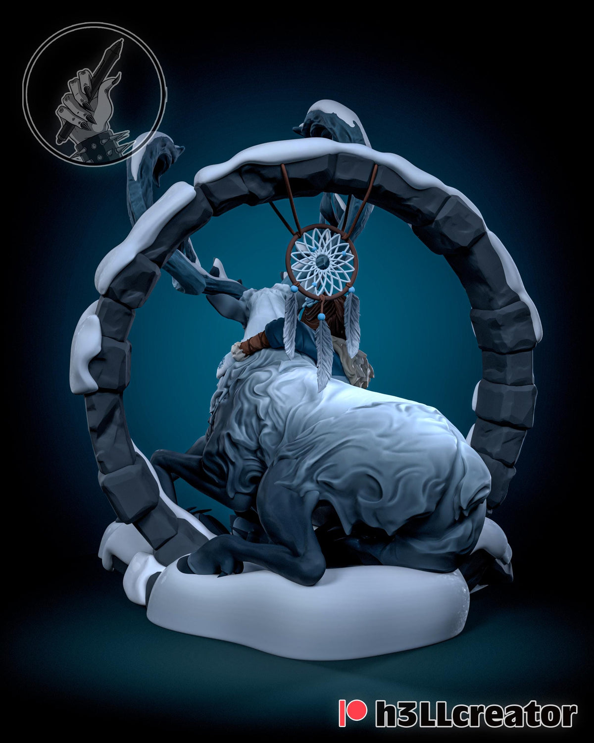 Avery H3LLCreator Concept Figure - resin tabletop miniature alternate angle