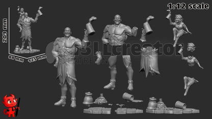 Grog and Pike The Legend of Vox Machina Figure - resin miniature view 8