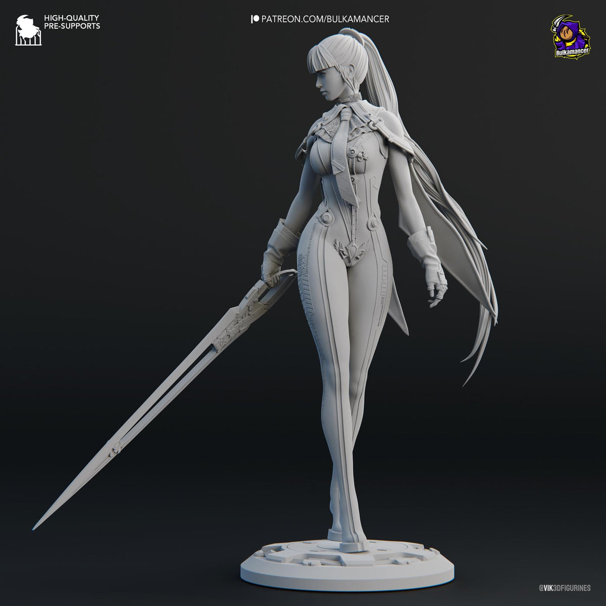 Eve Stellar Blade Figure - 3D printed miniature detail view