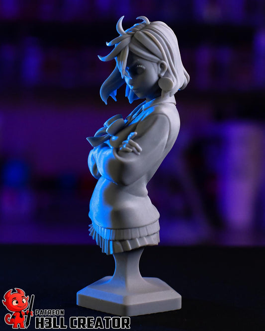 Momo Ayase DanDaDan Bust - resin tabletop miniature alternate angle
