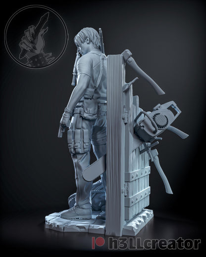 Leon Kennedy Residual Evil 4 Remake Figure - paintable tabletop miniature product view