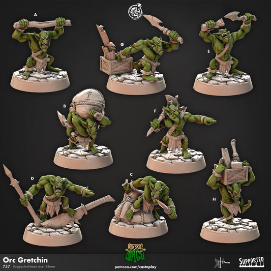 Orc Miniature - resin tabletop miniature front view