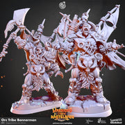 Orc Barbarian Miniature - resin tabletop miniature front view