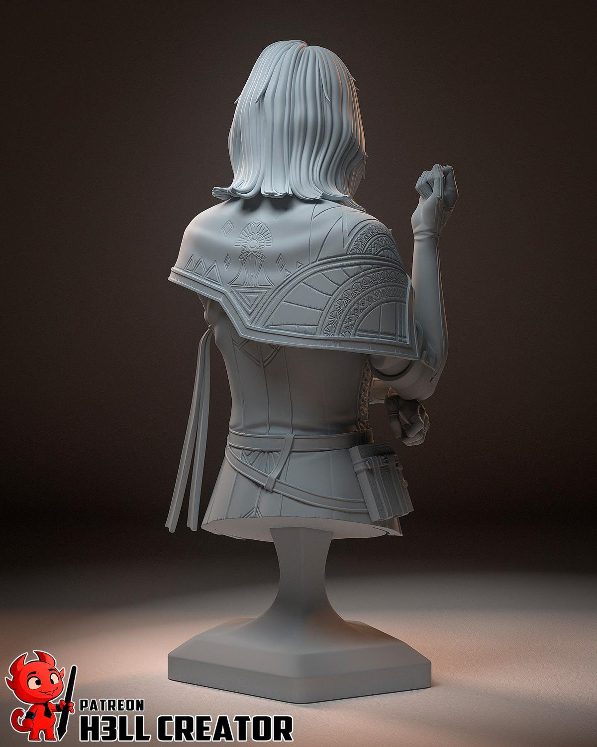Lune Bust - Clair Obscur: Expedition 33 - 3D printed miniature detail view