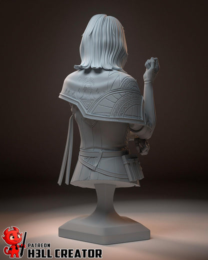 Lune Bust - Clair Obscur: Expedition 33 - 3D printed miniature detail view