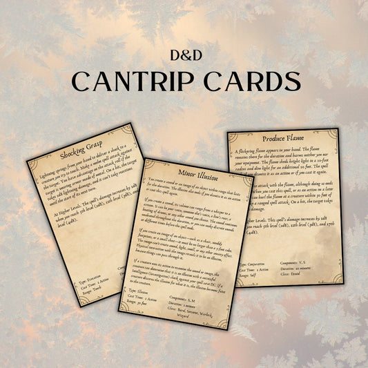 Cantrip Cards - digital download preview