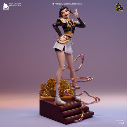Zoey KPop Demon Hunters Figure - resin tabletop miniature alternate angle