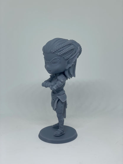 Lae'zel Chibi Figure - Baldur's Gate 3 - resin miniature view 6