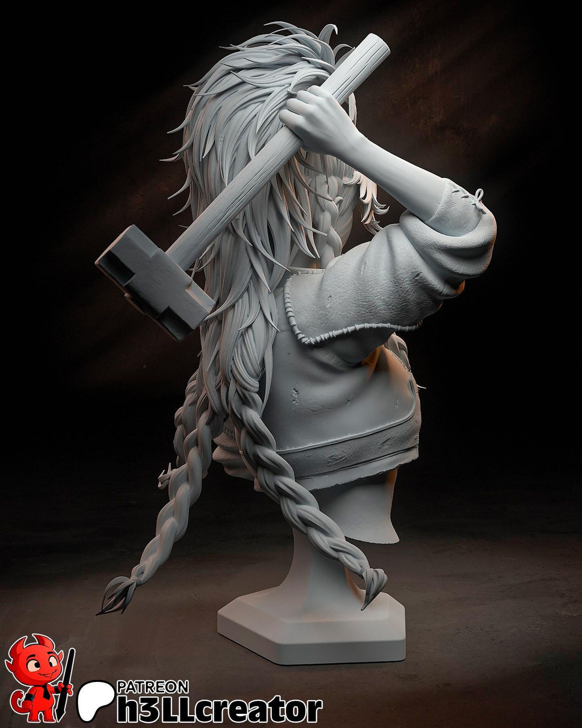 Gemma Bust - Monster Hunter Wilds - resin tabletop miniature alternate angle