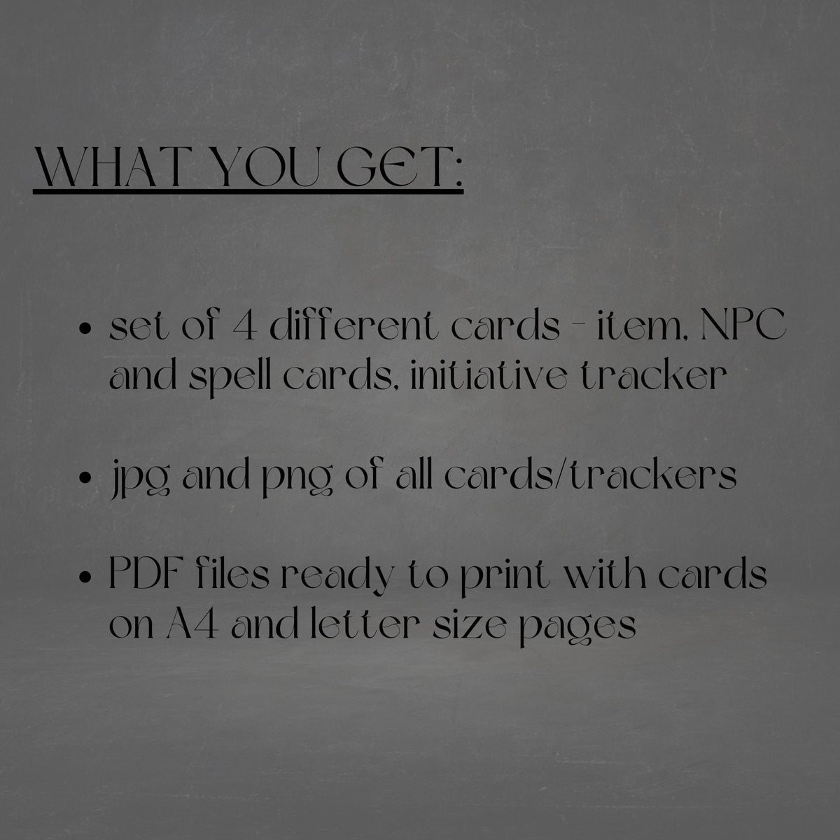 Fillable Cards Set - printable tabletop RPG resource preview