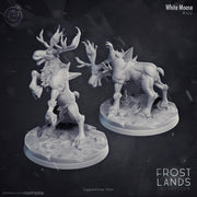 Moose Companion - Druid Wild Shape Miniature - resin tabletop miniature front view