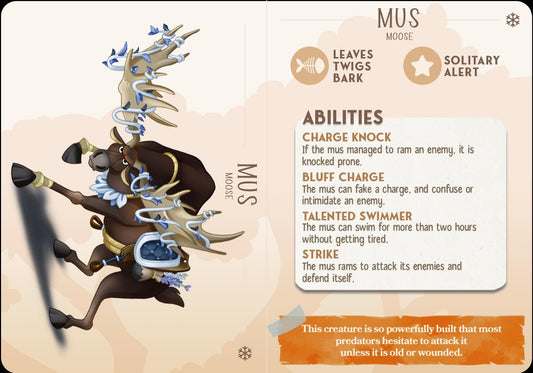Moose Animal Companion Miniature - resin tabletop miniature alternate angle