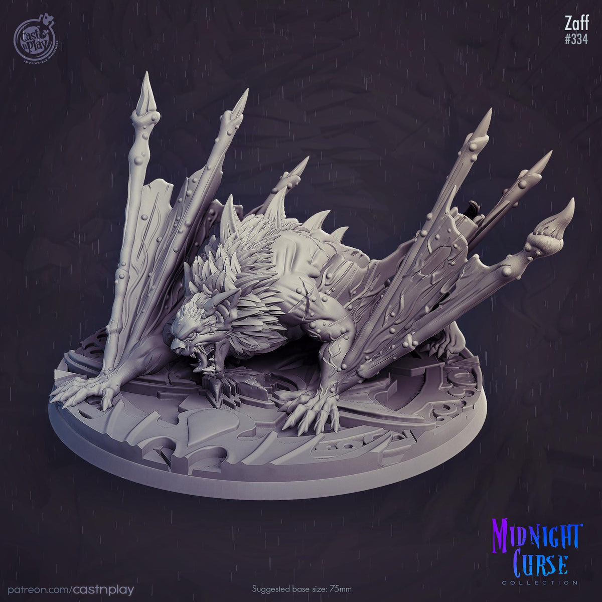 Bat Miniature - resin tabletop miniature front view
