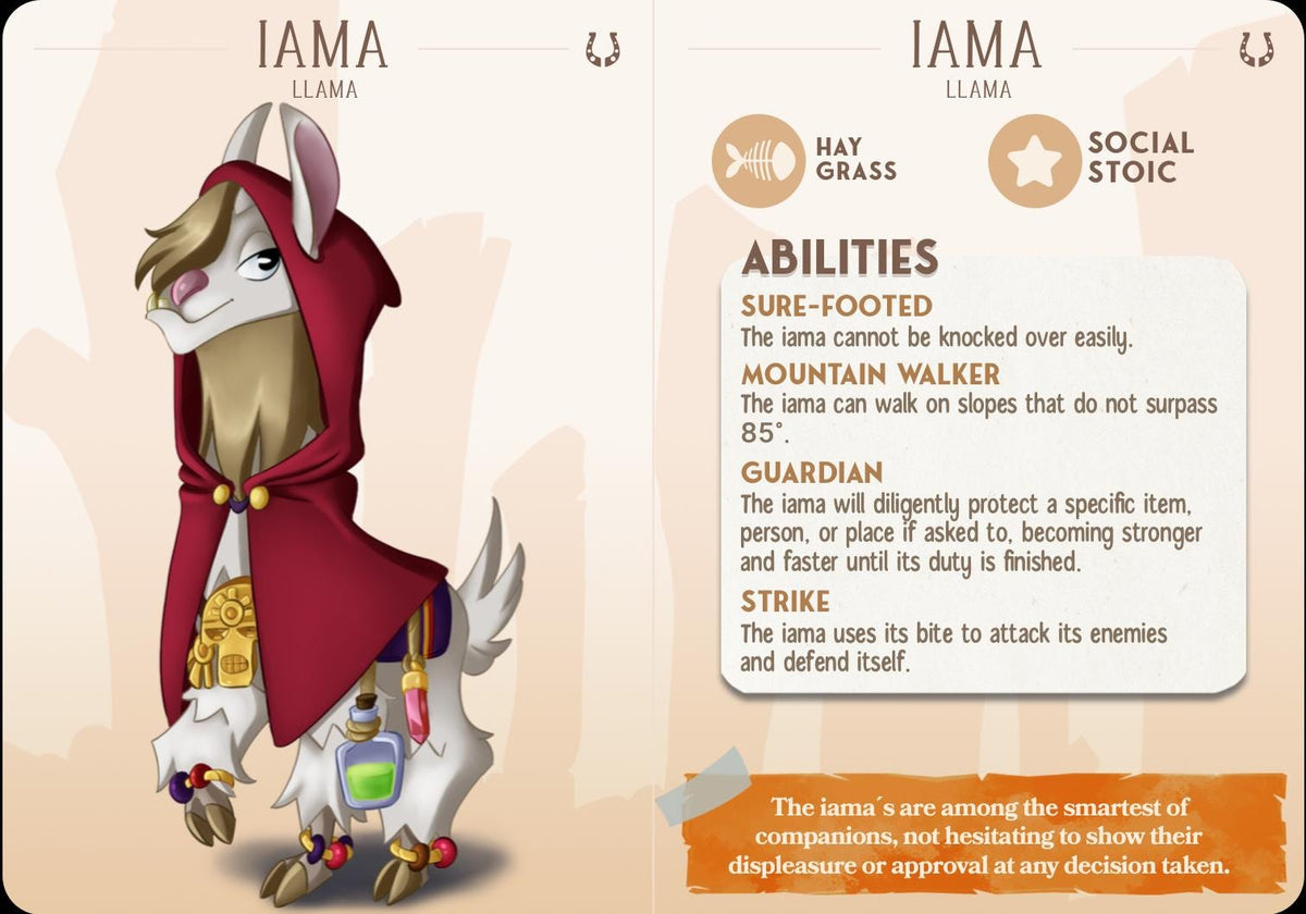 Llama Animal Companion Miniature - resin tabletop miniature alternate angle