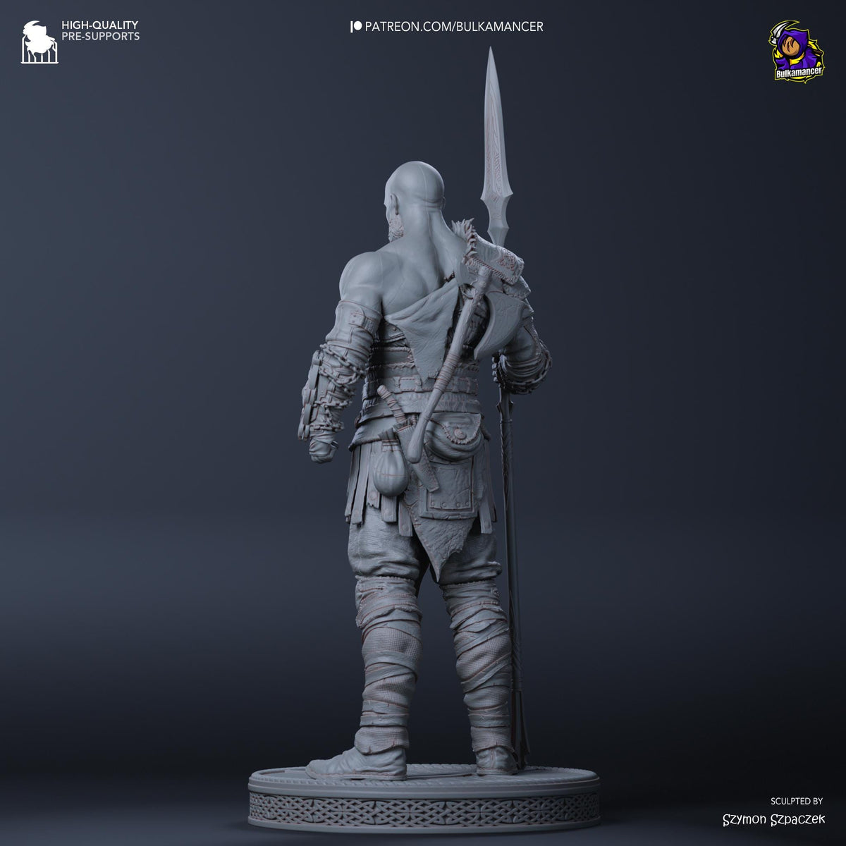 Kratos God of War Figure - resin miniature view 6