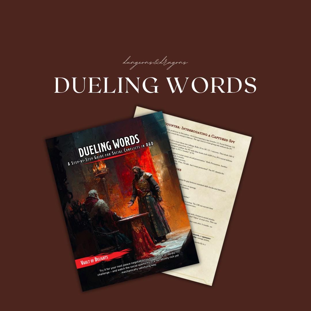 Dueling Words Guide - digital download preview