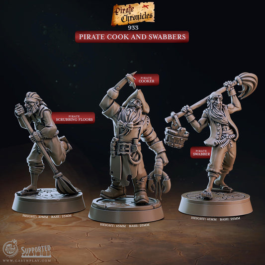 Human Pirate Miniature - resin tabletop miniature front view