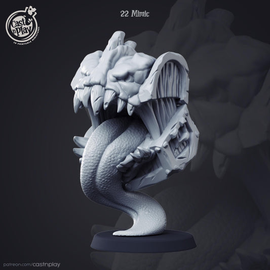 Mimic Chest Miniature - resin tabletop miniature front view