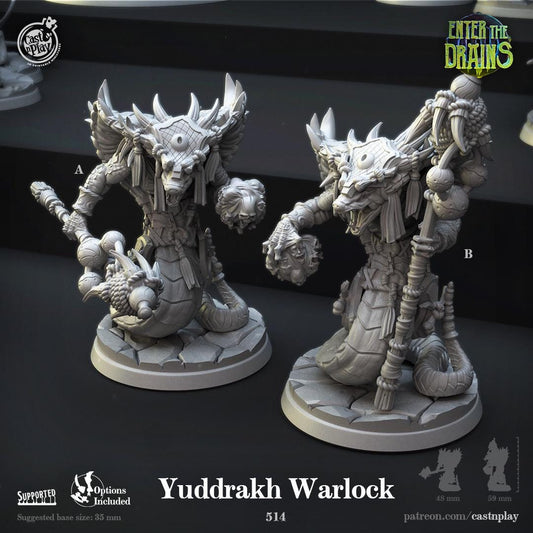 Yuan Ti Shaman Miniature - resin tabletop miniature front view