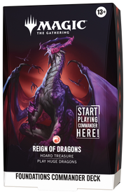 Magic: The Gathering Foundations Commander Deck - Reign of Dragons - official product image