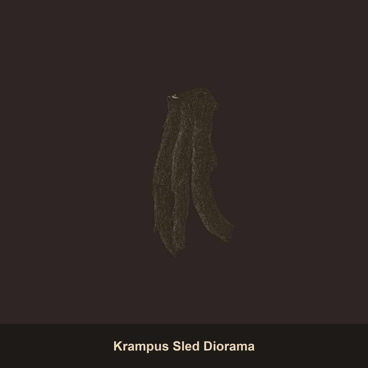 Krampus Sled Diorama Miniature - resin tabletop miniature front view