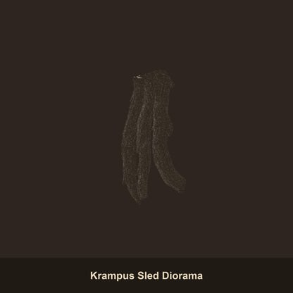 Krampus Sled Diorama Miniature - resin tabletop miniature front view