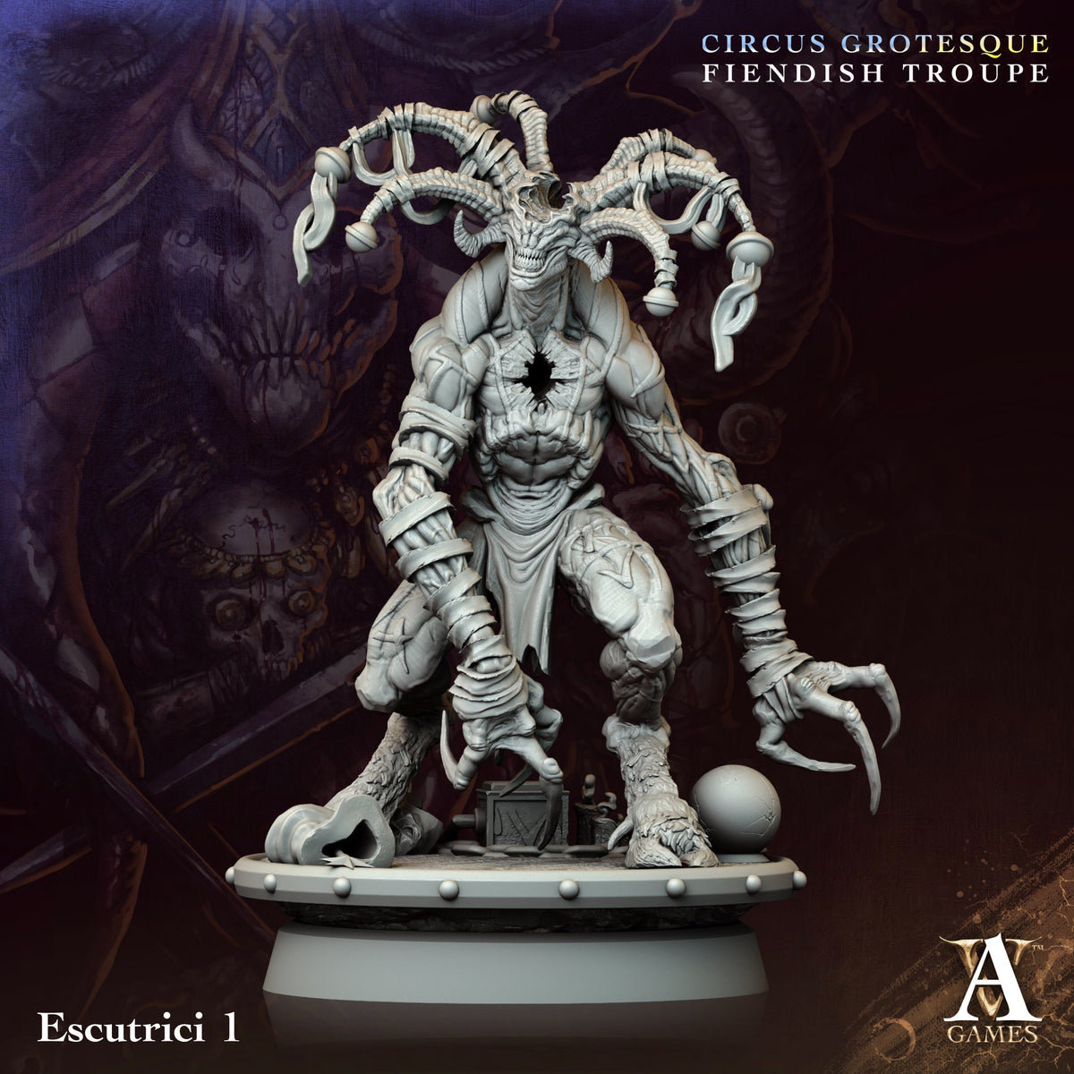 Escutrici Fantasy Miniatures - resin tabletop miniature front view