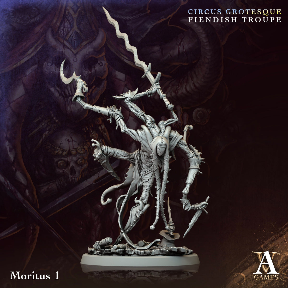 Moritus Fantasy Miniatures - resin tabletop miniature front view
