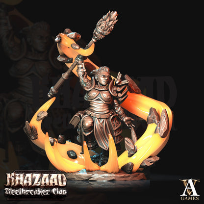 Geomancers Dwarf Miniatures - resin tabletop miniature front view