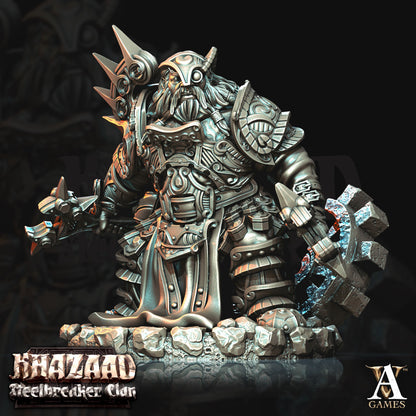 Steelbreaker Engineers Dwarf Miniatures - resin tabletop miniature front view