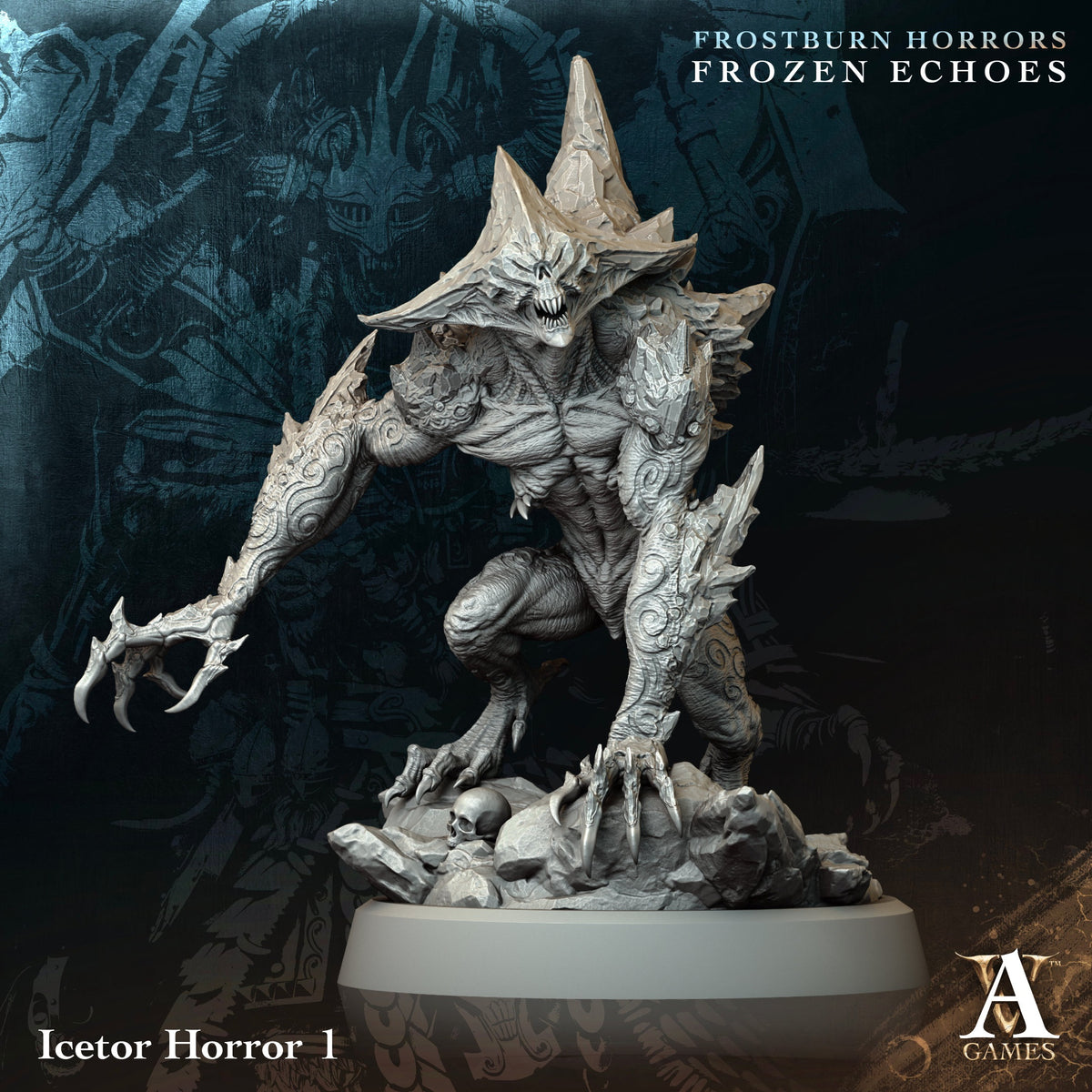 Icetor Horror Fantasy Miniatures - resin tabletop miniature front view