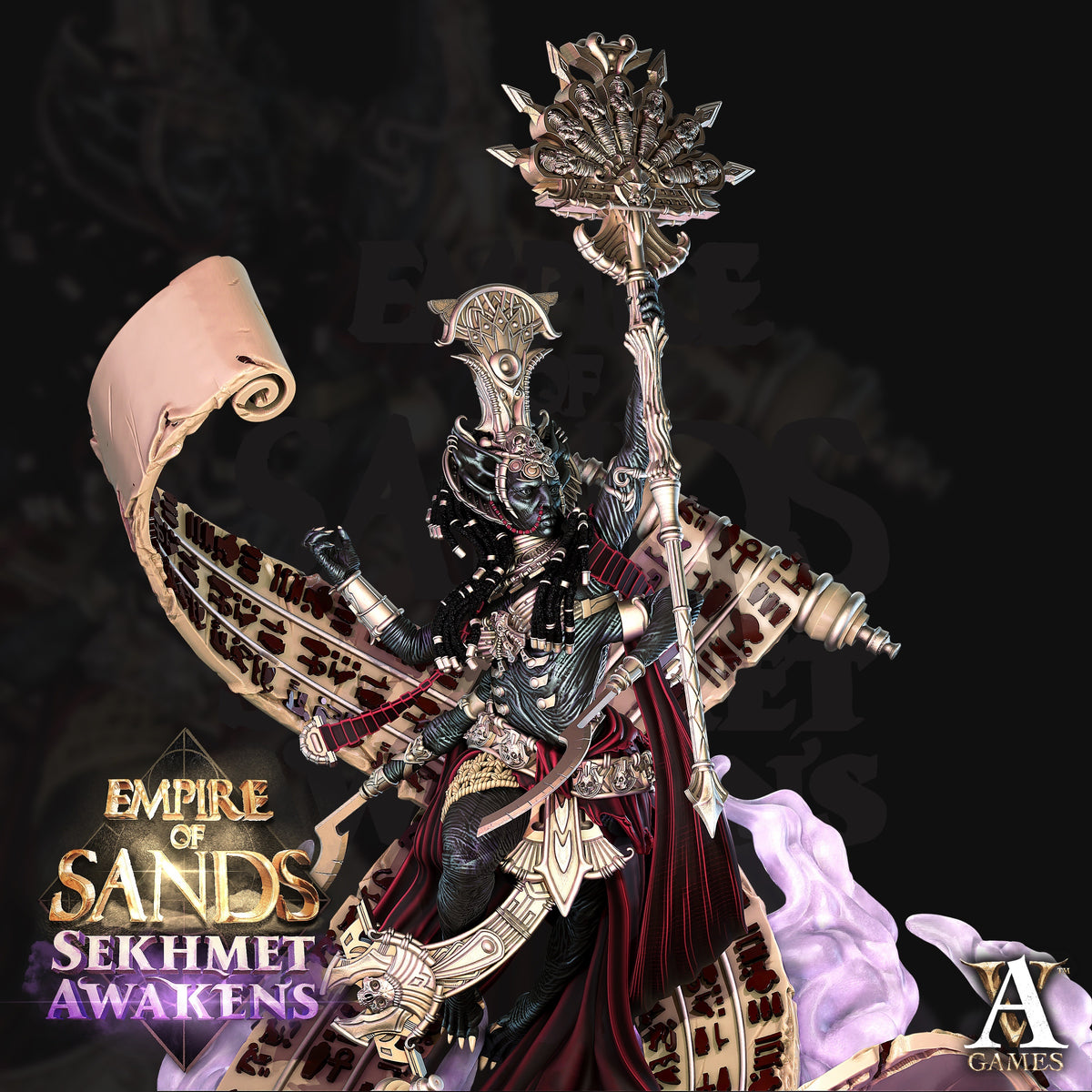 Sekhmet Egyptian Fantasy Miniatures - resin tabletop miniature front view