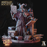 Uryan Infernal Scholar Fantasy Miniatures - resin tabletop miniature front view