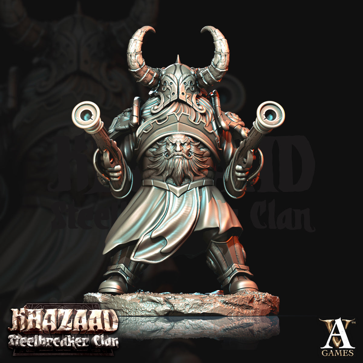 Steelbreaker Leadspitters Dwarf Miniatures - resin tabletop miniature front view