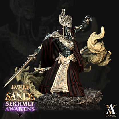 Sandmancer Aristocrats Egyptian Fantasy Miniatures - resin tabletop miniature front view