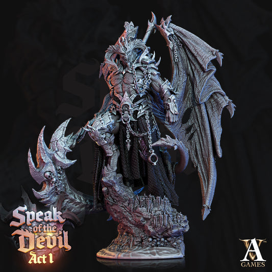 Azael, Pit Lord Fantasy Miniatures - resin tabletop miniature front view