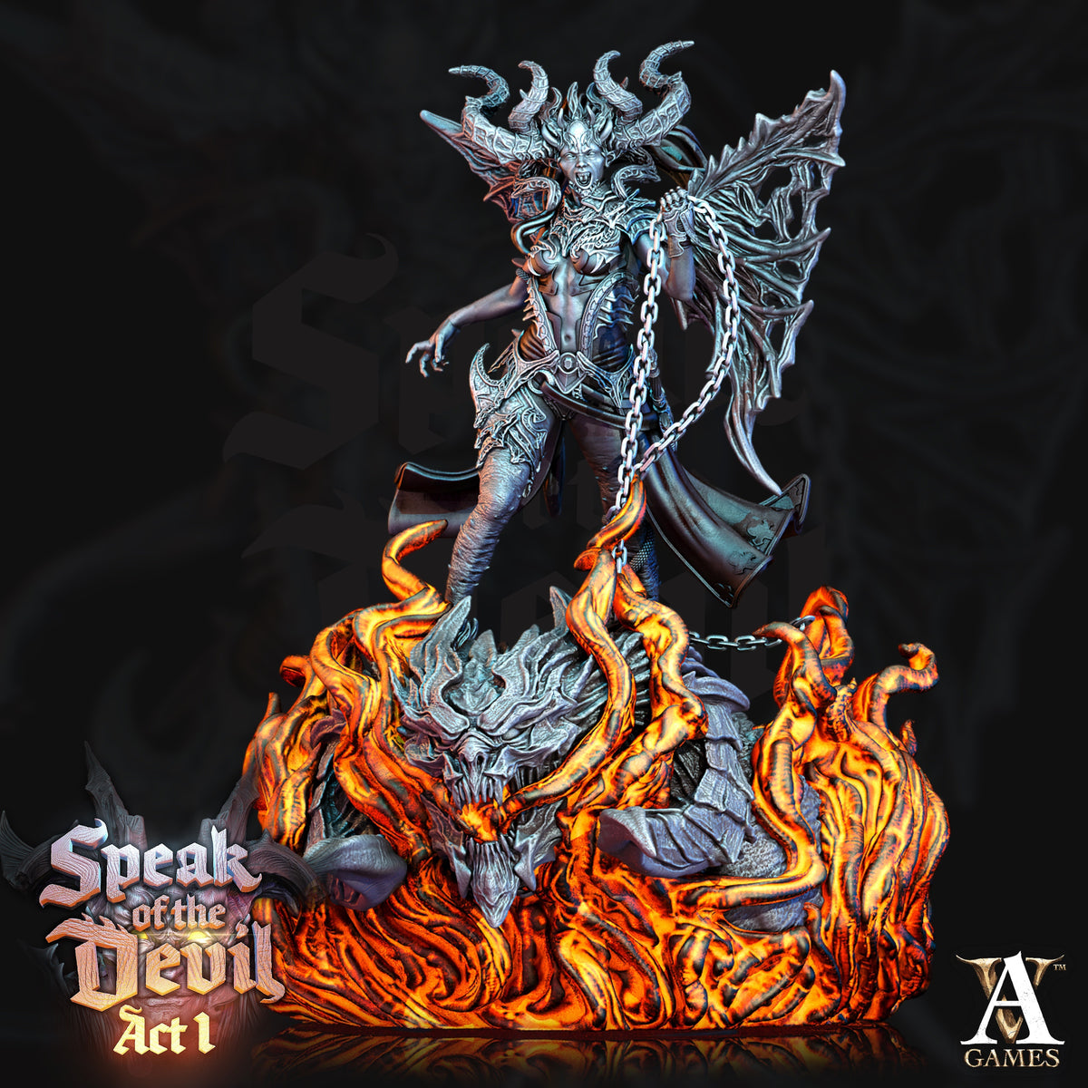 Fierna Fantasy Miniatures - resin tabletop miniature front view