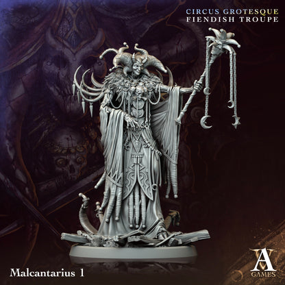 Malcantarius Fantasy Miniatures - resin tabletop miniature front view