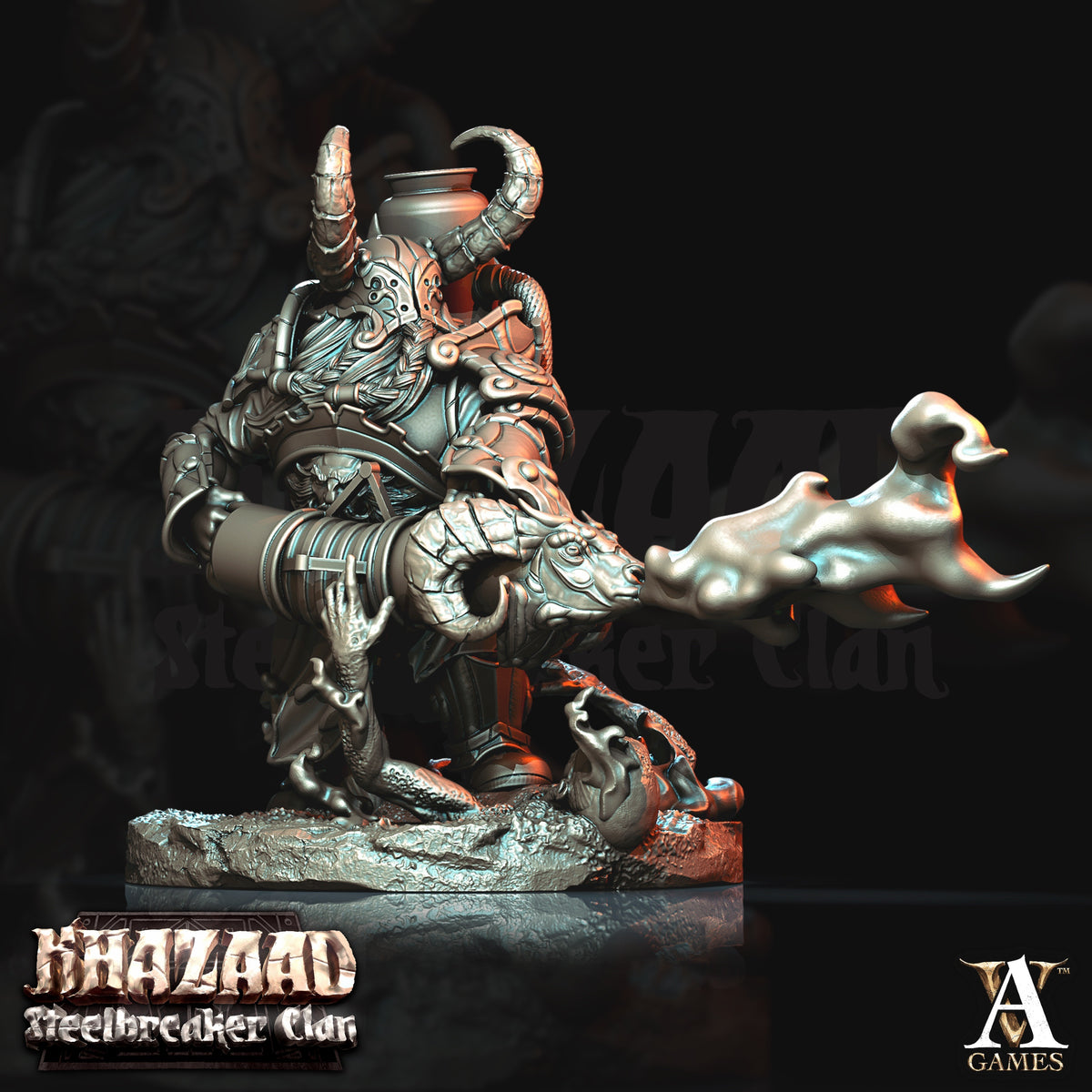 Steelbreaker Firespitters Dwarf Miniatures - resin tabletop miniature front view