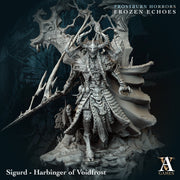 Sigurd Harbinger of Voidfrost Fantasy Miniatures - resin tabletop miniature front view