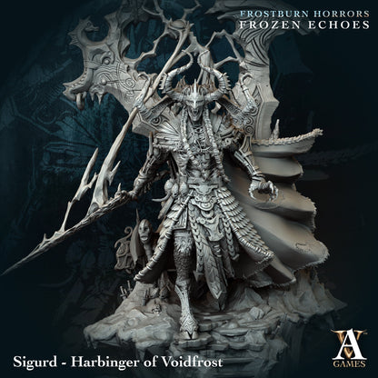 Sigurd Harbinger of Voidfrost Fantasy Miniatures - resin tabletop miniature front view