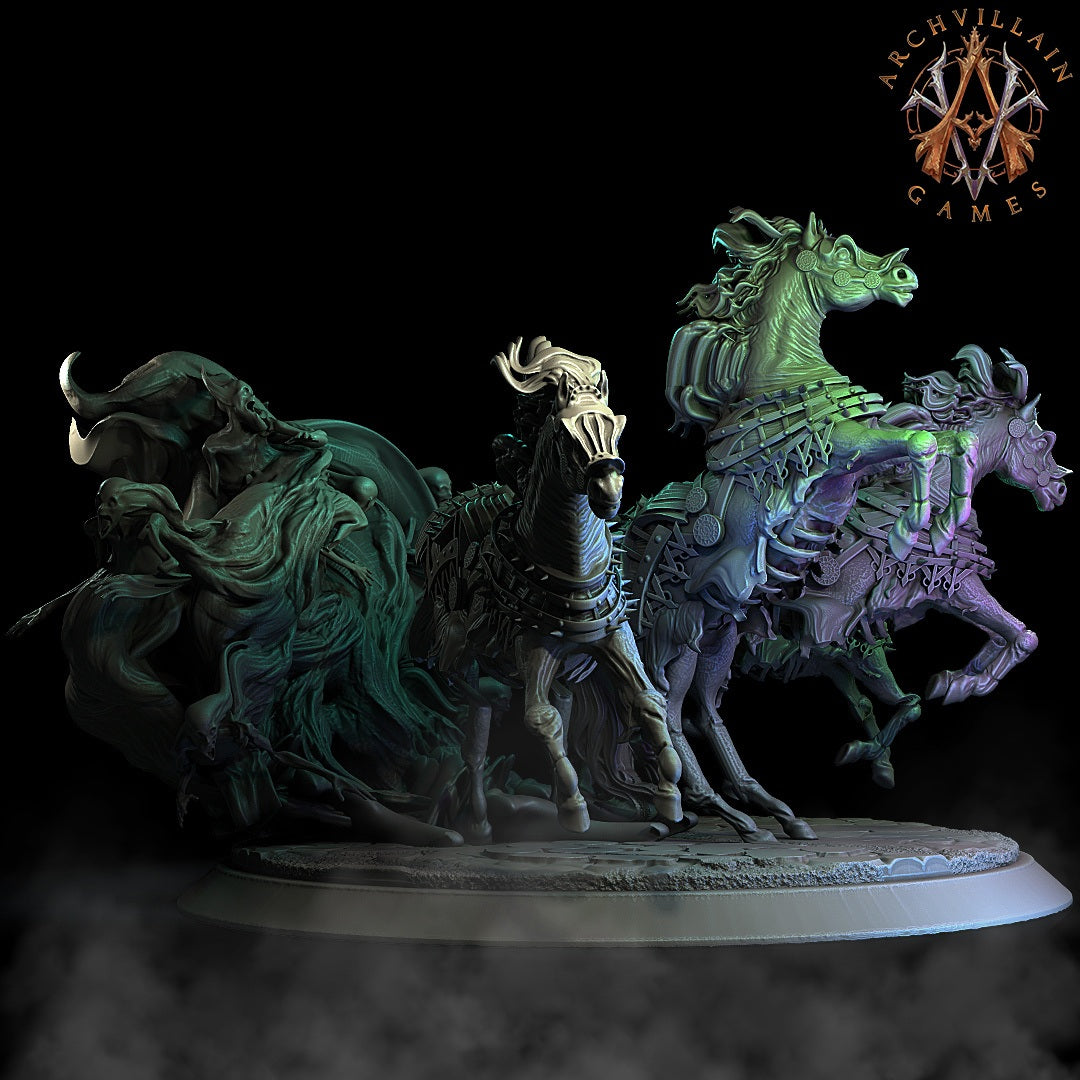 Baron's Horses Fantasy Miniatures - resin tabletop miniature front view