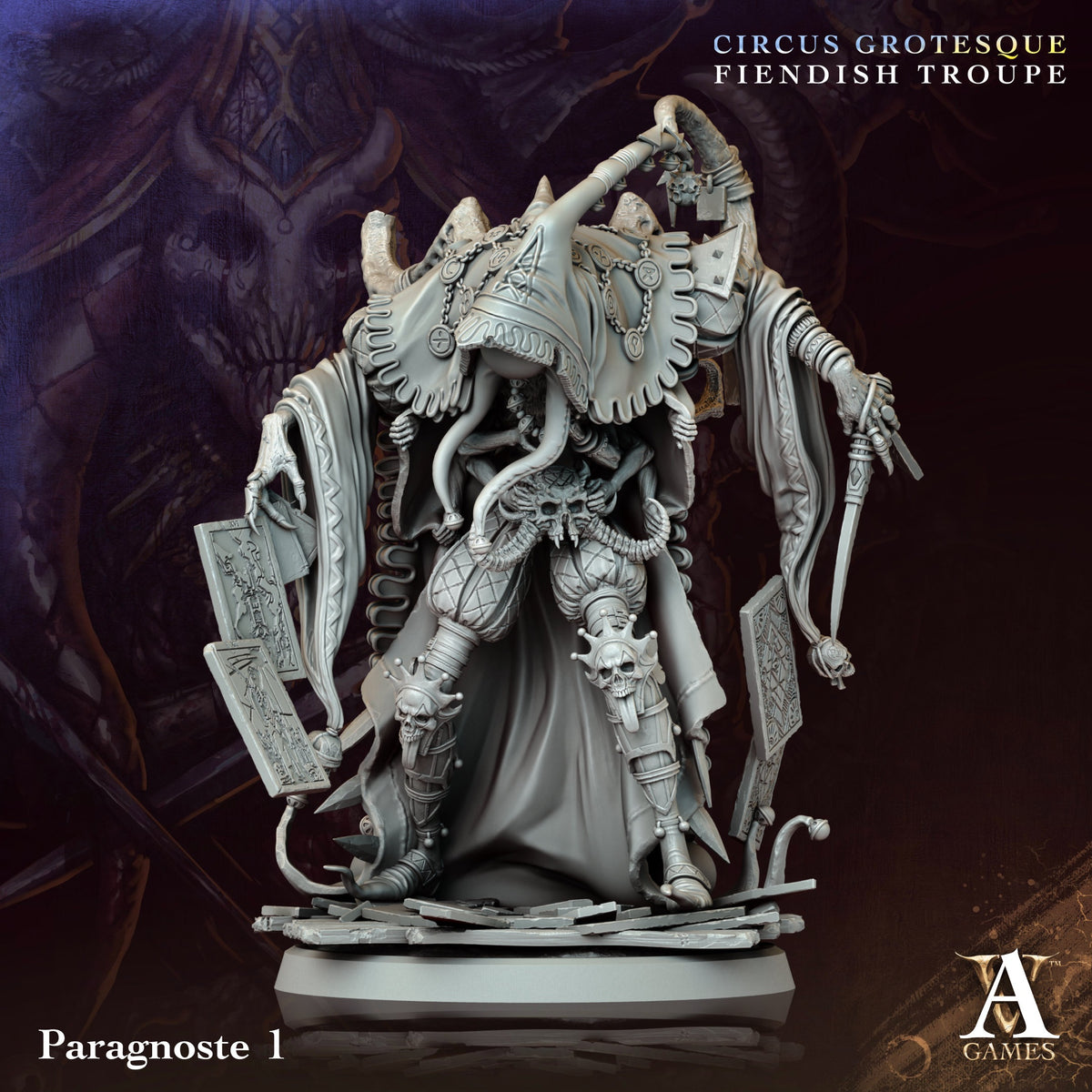 Paragnoste Fantasy Miniatures - resin tabletop miniature front view