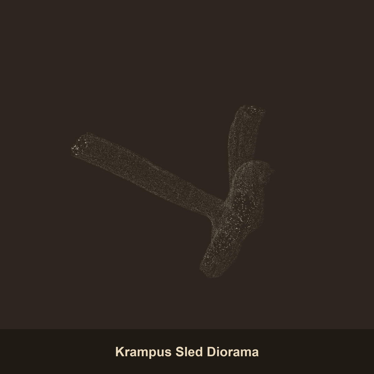 Krampus Sled Diorama Miniature - resin tabletop miniature alternate angle