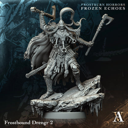 Frostbound Drengr Fantasy Miniatures - resin tabletop miniature alternate angle